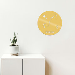 Metallinen seinäkoriste Scorrpio Horoscope Gold, 48x48 cm hinta ja tiedot | Sisustustuotteet | hobbyhall.fi
