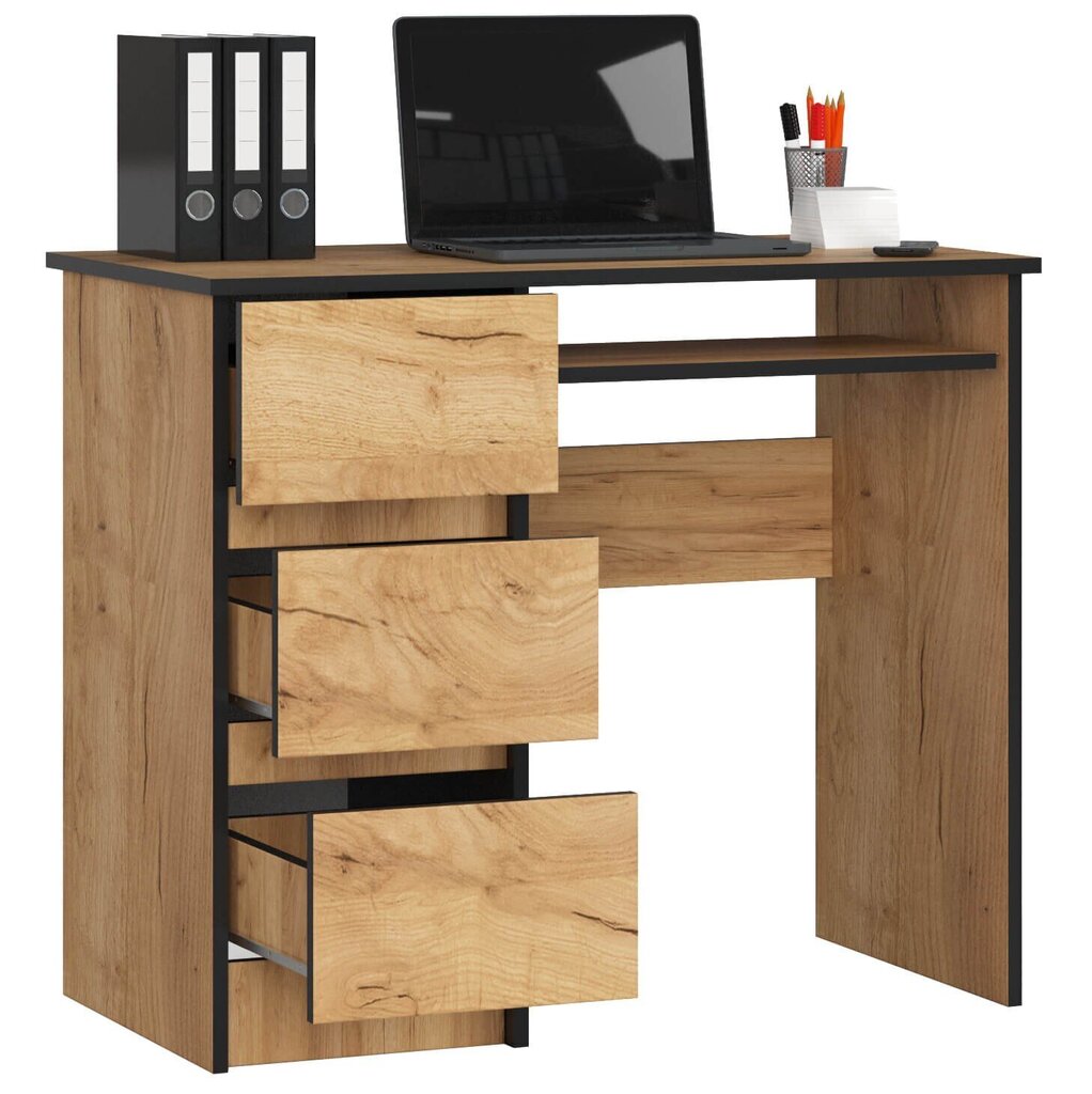 Työpöytä NORE A6, vasen, ruskea. hinta ja tiedot | Tietokonepöydät ja työpöydät | hobbyhall.fi