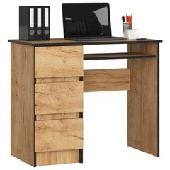 Työpöytä NORE A6, vasen, ruskea. hinta ja tiedot | Tietokonepöydät ja työpöydät | hobbyhall.fi