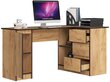Kirjoituspöytä NORE B20, oikea, ruskea. hinta ja tiedot | Tietokonepöydät ja työpöydät | hobbyhall.fi