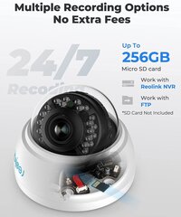 Reolink RLC-842A 8MP 4K PoE IP 5 X valvontakamera Zoom, henkilön- ja ajoneuvotunnistimella hinta ja tiedot | Valvontakamerat | hobbyhall.fi