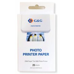G&G GG-ZP023-20 20 arkkia Valokuvatulostimeen paperia hinta ja tiedot | Vihkot, muistikirjat ja paperit | hobbyhall.fi