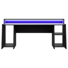 Työpöytä Tezaur 200 cm + LED, musta hinta ja tiedot | Tietokonepöydät ja työpöydät | hobbyhall.fi