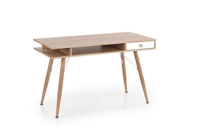 Desk Halmar B34, tammiväri / valkoinen hinta ja tiedot | Tietokonepöydät ja työpöydät | hobbyhall.fi