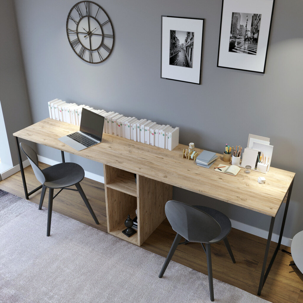 Kirjoituspöytä Kalune Design 570 Ikili, ruskea/musta hinta ja tiedot | Tietokonepöydät ja työpöydät | hobbyhall.fi