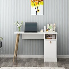 Kalune Design Cannas kirjoituspöytä, valkoinen hinta ja tiedot | Tietokonepöydät ja työpöydät | hobbyhall.fi