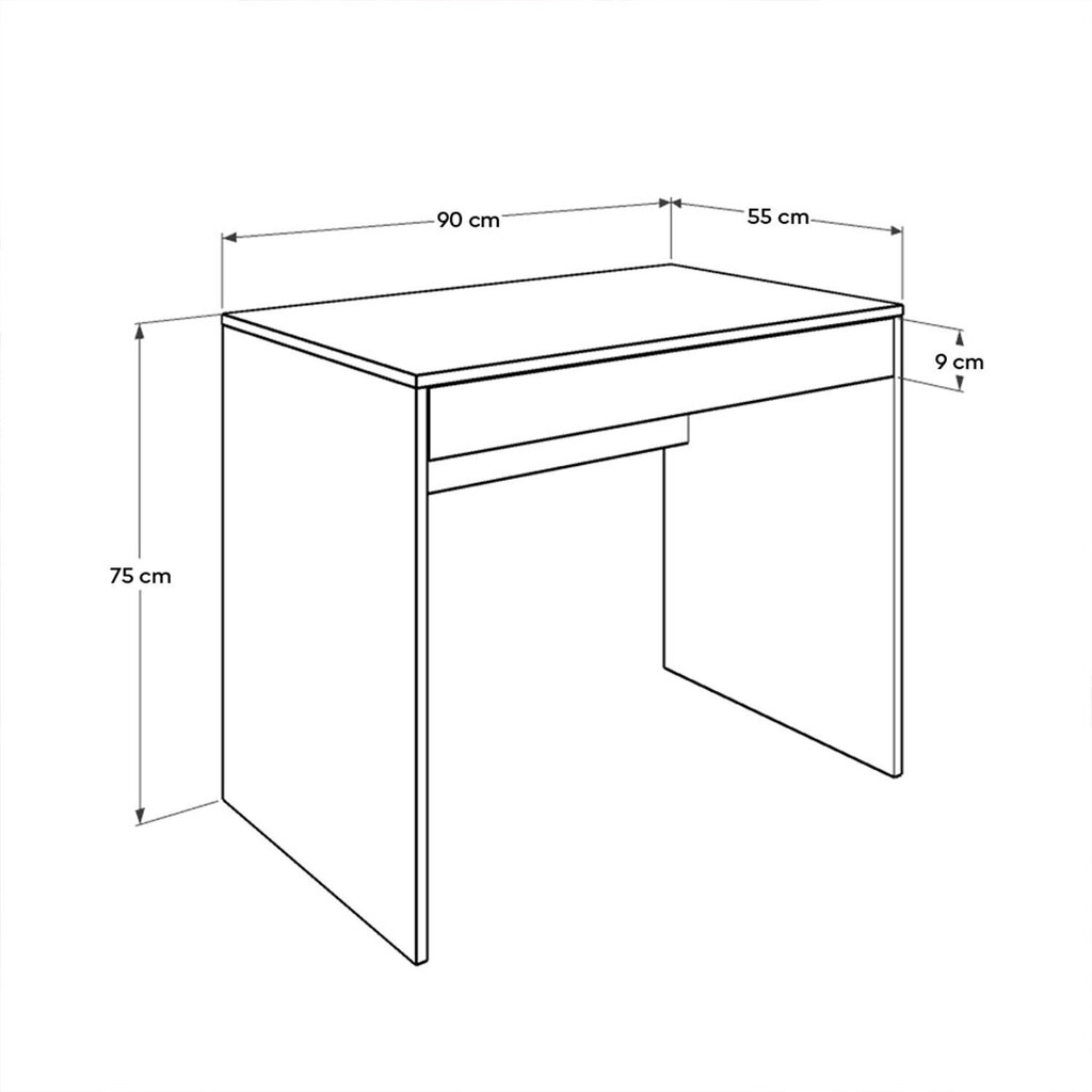 Kirjoituspöytä Kalune Design CMS-301-DD-1, valkoinen hinta ja tiedot | Tietokonepöydät ja työpöydät | hobbyhall.fi