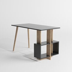 Kirjoituspöytä Kalune Design Lagomood Side, harmaa/vaaleanruskea hinta ja tiedot | Tietokonepöydät ja työpöydät | hobbyhall.fi