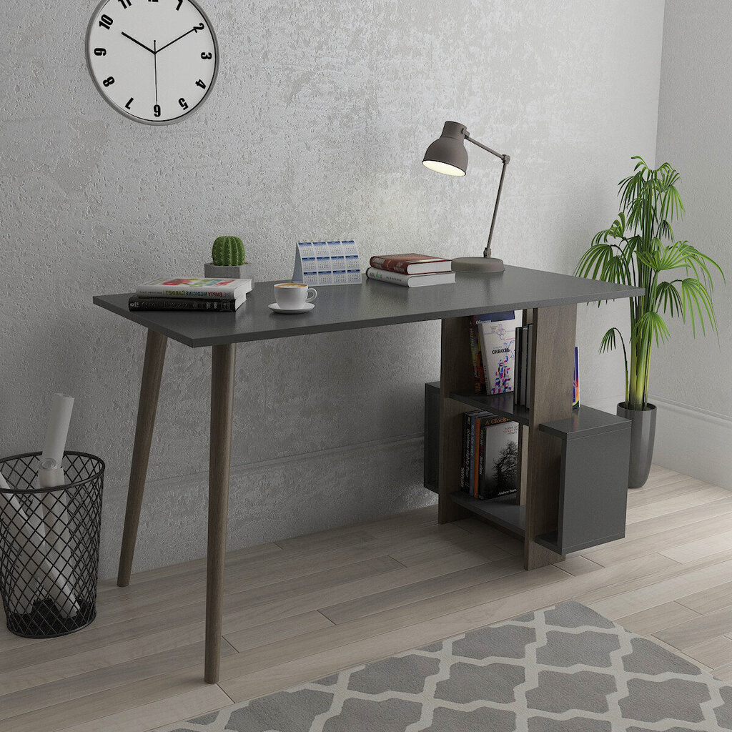 Kirjoituspöytä Kalune Design Lagomood Side, ruskea/harmaa hinta ja tiedot | Tietokonepöydät ja työpöydät | hobbyhall.fi