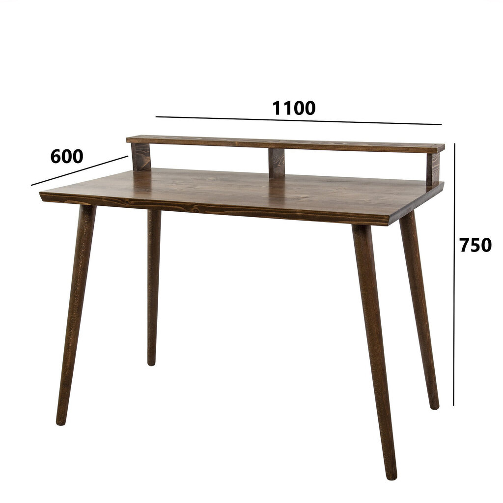 Kirjoituspöytä Kalune Design Kelly, ruskea hinta ja tiedot | Tietokonepöydät ja työpöydät | hobbyhall.fi