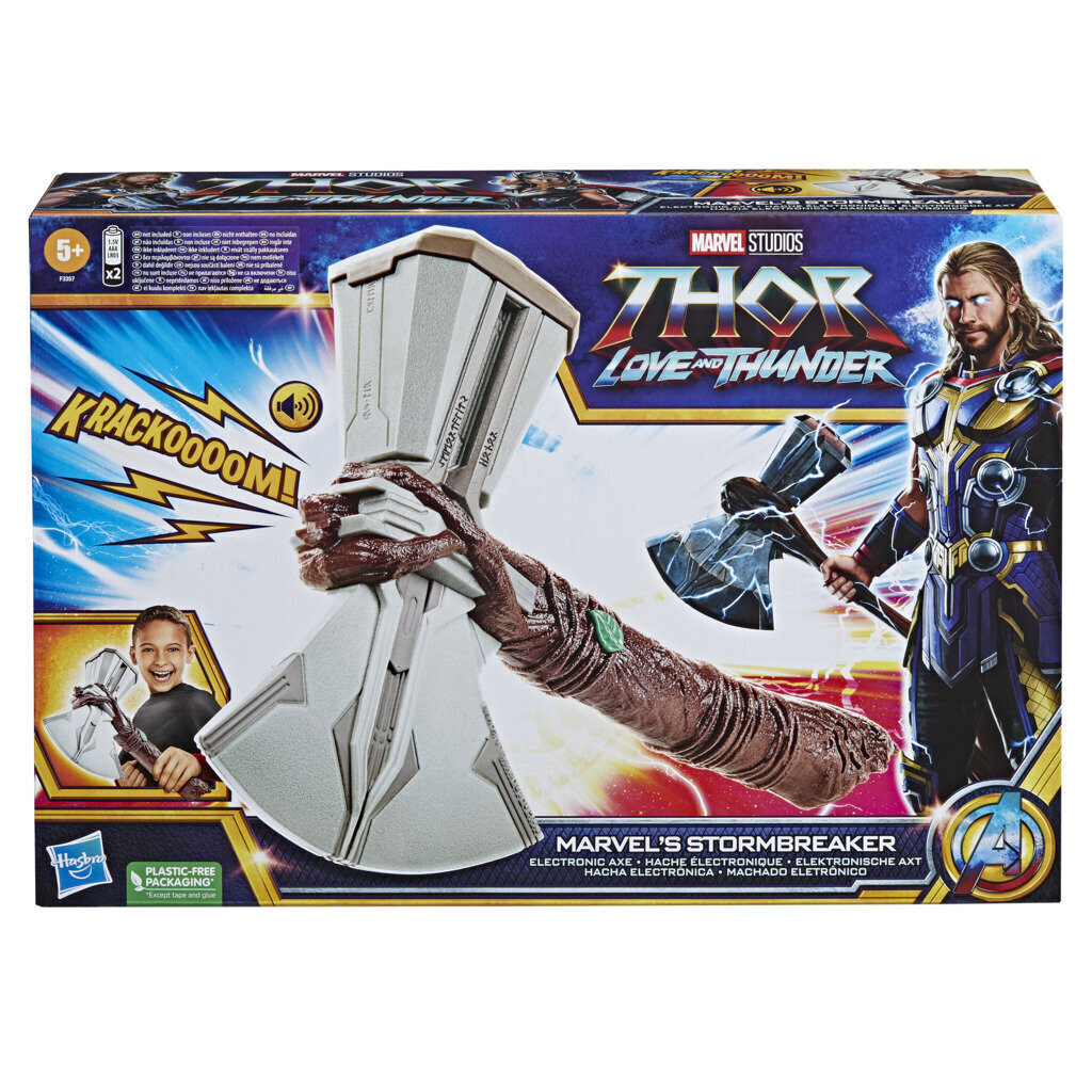 Hasbro Marvel Studios Thor: Rakkaus ja ukkonen - Marvels Stormbreaker Electronic Axe (F3357) hinta ja tiedot | Poikien lelut | hobbyhall.fi