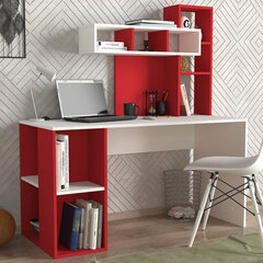 Kalune Design Coral työpöytä, punainen/valkoinen hinta ja tiedot | Tietokonepöydät ja työpöydät | hobbyhall.fi