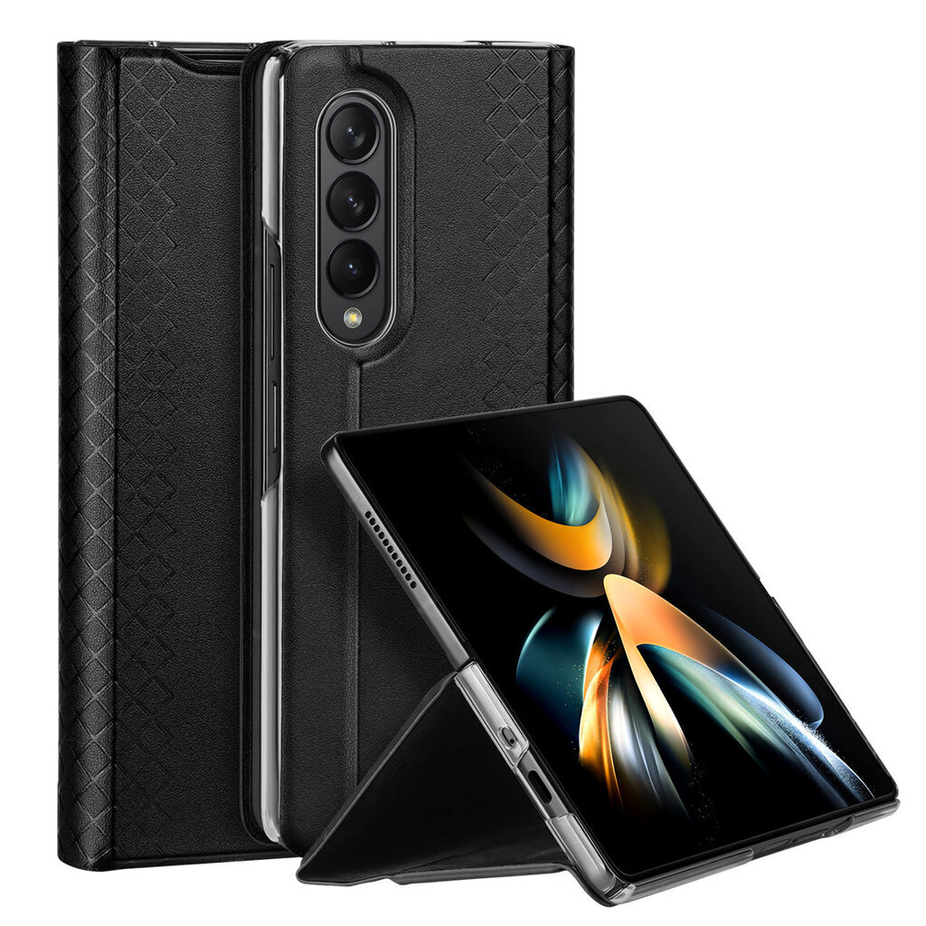 Dux Ducis Bril suojakuori mallille Samsung Galaxy Z Fold4 with a flip wallet stand black (Black) hinta ja tiedot | Puhelimen kuoret ja kotelot | hobbyhall.fi