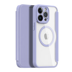 Puhelinkuori Dux Ducis Skin X Pro Case iPhone 14 Pro Max Magnetic MagSafe Flip Case, liila hinta ja tiedot | Puhelimen kuoret ja kotelot | hobbyhall.fi