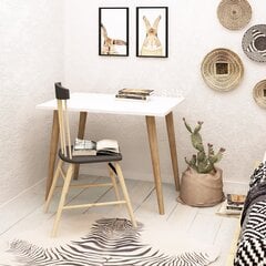 Kirjoituspöytä Kalune Design Lery, valkoinen/ruskea hinta ja tiedot | Tietokonepöydät ja työpöydät | hobbyhall.fi