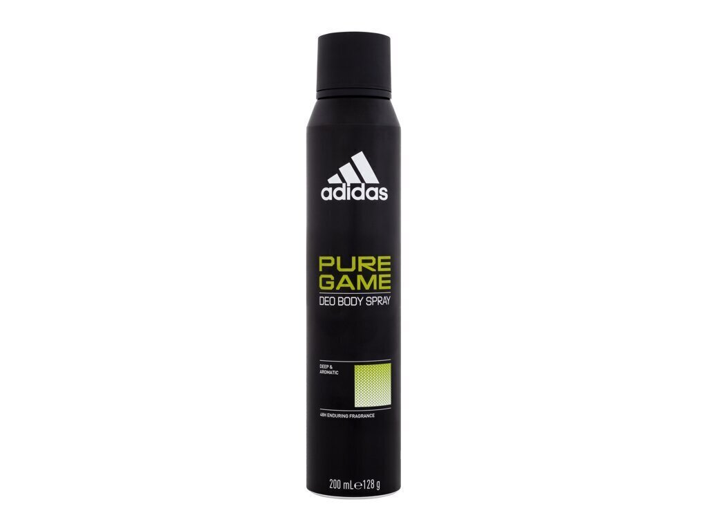 Suihke-deodorantti Adidas Pure Game, 200 ml hinta ja tiedot | Miesten ihonhoito | hobbyhall.fi