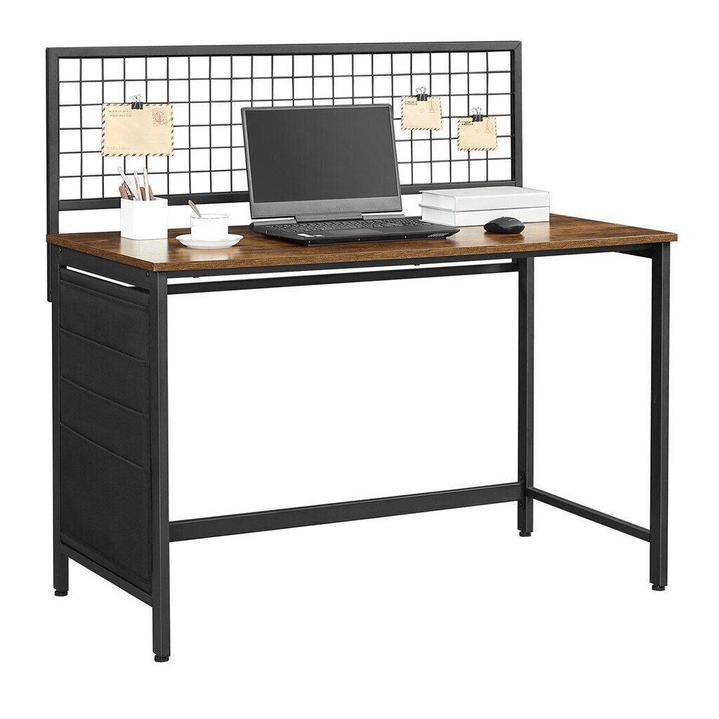 Songmics Kirjoituspöytä 118x60, tummanruskea/musta hinta ja tiedot | Tietokonepöydät ja työpöydät | hobbyhall.fi