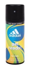 Adidas Get Ready Miehille 150ml hinta ja tiedot | Miesten ihonhoito | hobbyhall.fi