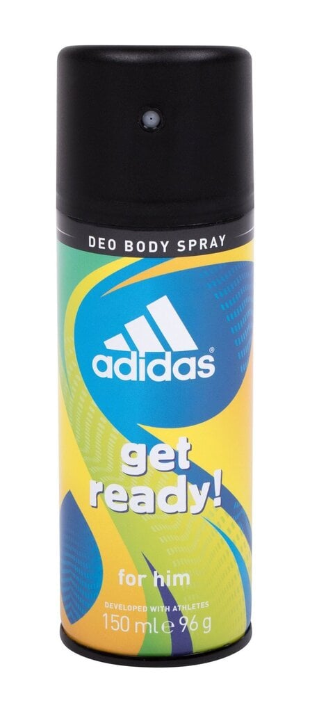 Adidas Get Ready Miehille 150ml hinta ja tiedot | Miesten ihonhoito | hobbyhall.fi