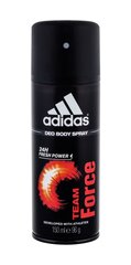 Suihkedeodorantti Adidas Team Force 150 ml hinta ja tiedot | Miesten ihonhoito | hobbyhall.fi
