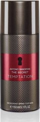 Antonio Banderas miesten suihkedeodorantti The Secret Temptation, 150 ml hinta ja tiedot | Miesten ihonhoito | hobbyhall.fi