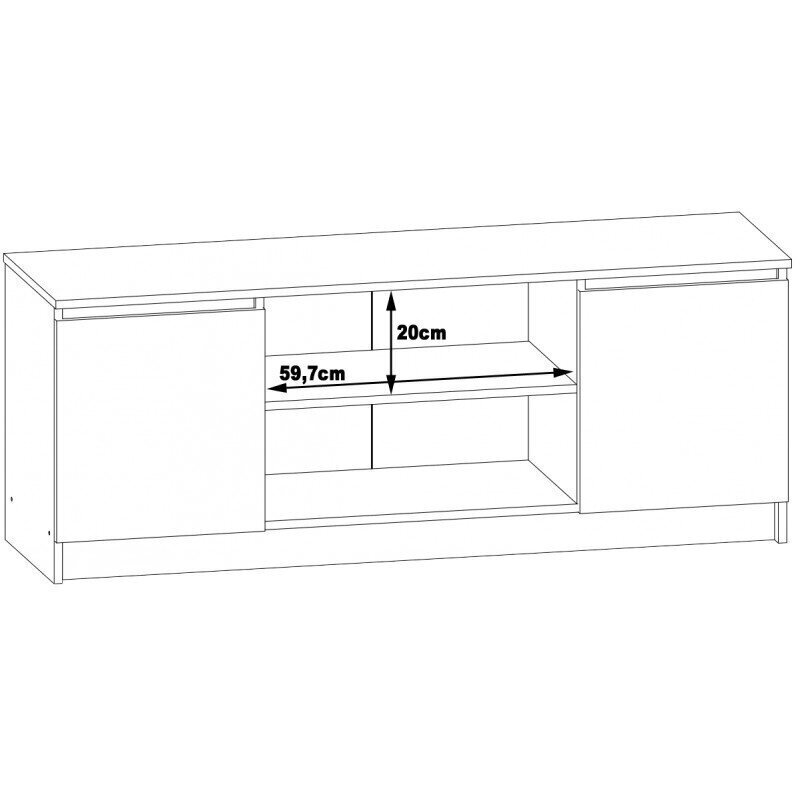 TV-taso NORE CLP K140, ruskea/tammi hinta ja tiedot | TV-tasot | hobbyhall.fi