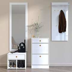 Valkoinen Dancan MIRAGE -peili valkoisessa kehyksessä 160 x 60 cm / kiiltäväpintaisena hinta ja tiedot | Peilit | hobbyhall.fi