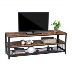 TV-taso 140x40x51,5 cm, ruskea/musta hinta ja tiedot | Songmics Huonekalut ja sisustus | hobbyhall.fi