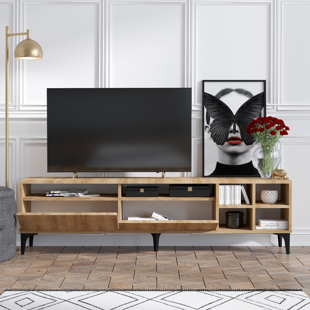 Kalune Design Eva TV-pöytä, ruskea hinta ja tiedot | TV-tasot | hobbyhall.fi