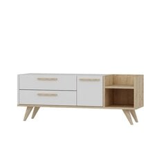 TV-pöytä Kalune Design Otto, 138 cm, valkoinen/ruskea hinta ja tiedot | TV-tasot | hobbyhall.fi