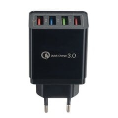 Seinälaturi 4x USB-pikalataus 3.0 Quick Charge hinta ja tiedot | Puhelimen laturit | hobbyhall.fi