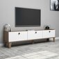 Kalune Design Sumer E3620 TV-pöytä, valkoinen/ruskea hinta ja tiedot | TV-tasot | hobbyhall.fi