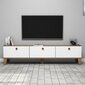 Kalune Design Sumer E3620 TV-pöytä, valkoinen/ruskea hinta ja tiedot | TV-tasot | hobbyhall.fi