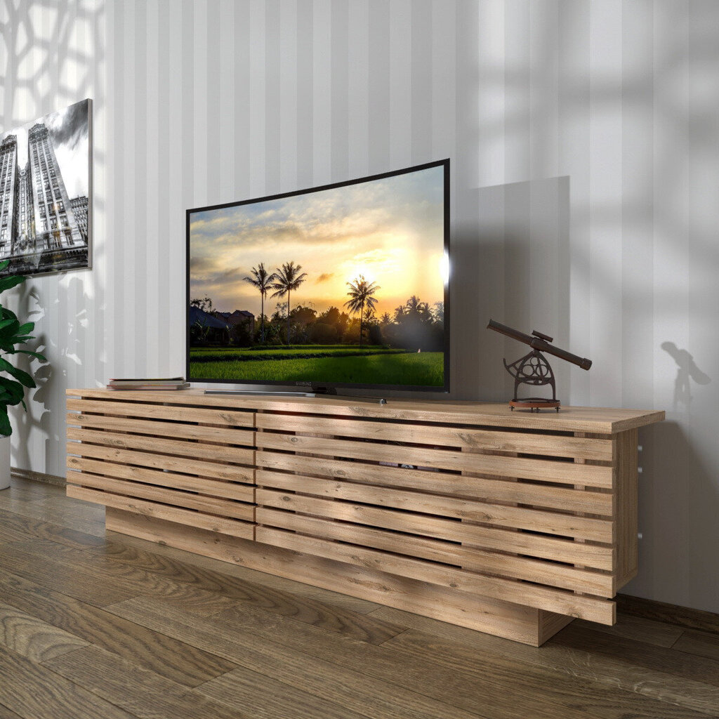 Kalune Design Beta Fluto TV-pöytä, ruskea hinta ja tiedot | TV-tasot | hobbyhall.fi