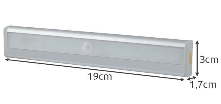 Kiinnitettävä LED-lamppu liiketunnistimella, 19 cm hinta ja tiedot | Upotettavat valaisimet ja LED-valaisimet | hobbyhall.fi