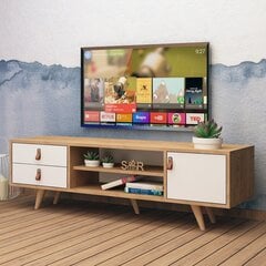 TV-pöytä Kalune Design Lara, ruskea/valkoinen hinta ja tiedot | TV-tasot | hobbyhall.fi