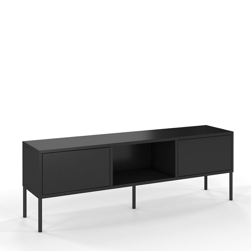 Musta moderni tv-pöytä Dancan MIRKA / 130 cm leveä hinta ja tiedot | TV-tasot | hobbyhall.fi