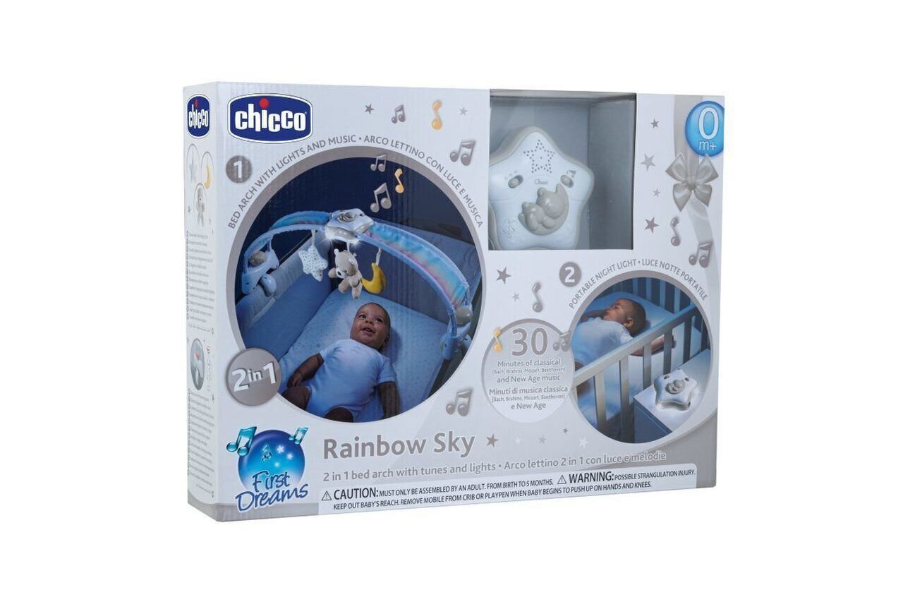 Chicco Rainbow Sky -sänkymobile, 2in1, 135905 hinta ja tiedot | Vauvan lelut | hobbyhall.fi