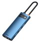 Baseus Gleam 6in1 -sovitin Hpe C - USB Type C hinta ja tiedot | Adapterit | hobbyhall.fi