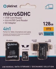 Platinet, MicroSDHC, 128 GB hinta ja tiedot | Kameran muistikortit | hobbyhall.fi