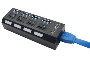 USB-jakaja kytkimillä 4X USB 3.0 hinta ja tiedot | Adapterit | hobbyhall.fi