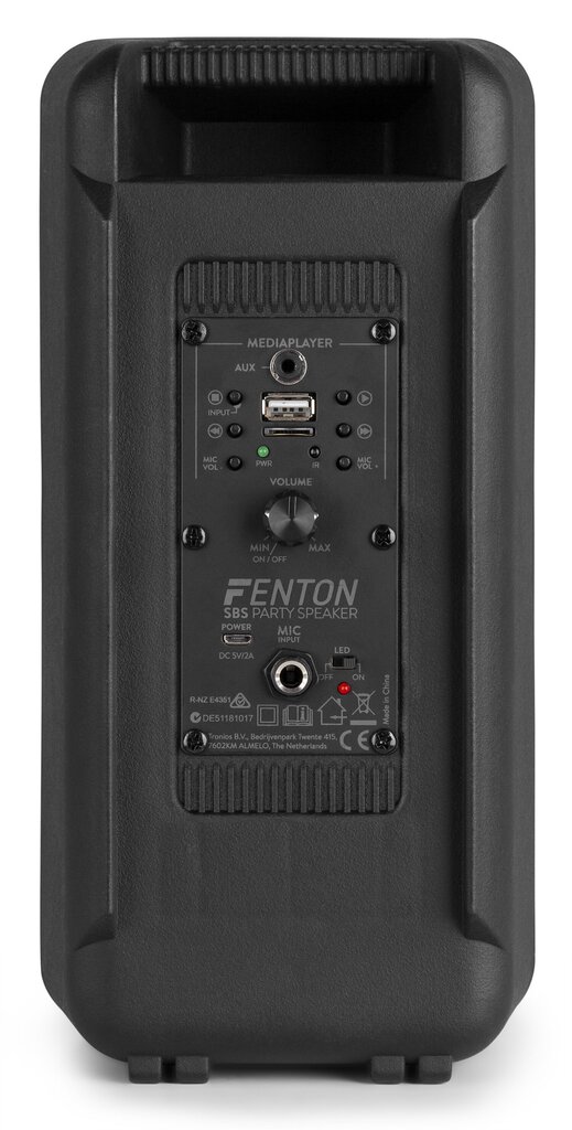 Fenton SBS60 Party Kaiutin 2x 4" BT LED USB hinta ja tiedot | Kaiuttimet | hobbyhall.fi