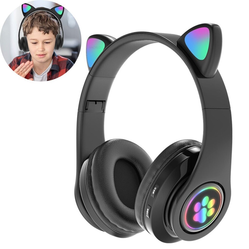 Langattomat Bluetooth-kuulokkeet "Cat Ears" LED hinta ja tiedot | Kuulokkeet | hobbyhall.fi