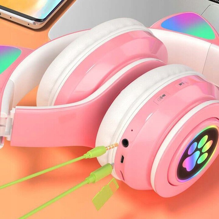 Langattomat Bluetooth-kuulokkeet "Cat Ears" LED hinta ja tiedot | Kuulokkeet | hobbyhall.fi