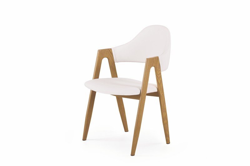2kpl tuolin setti Halmar K247, valkoinen/tammi hinta ja tiedot | Ruokapöydän tuolit | hobbyhall.fi