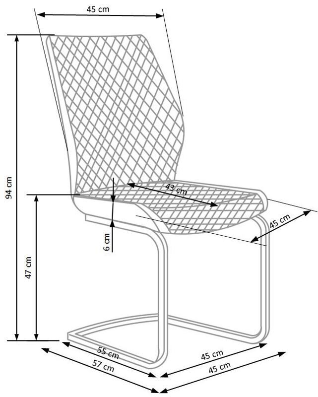 2 tuolin setti K272, musta/beige hinta ja tiedot | Ruokapöydän tuolit | hobbyhall.fi