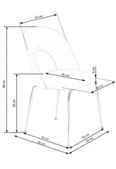 4 tuolin setti Halmar K385, vaaleanpunainen/kultainen hinta ja tiedot | Ruokapöydän tuolit | hobbyhall.fi