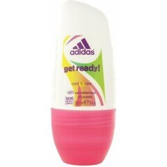 Rulla deodorantti Adidas Get Ready 50 ml hinta ja tiedot | Naisten ihonhoito | hobbyhall.fi