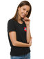 Naisten musta T-paita HERBAS hinta ja tiedot | Naisten T-paidat | hobbyhall.fi