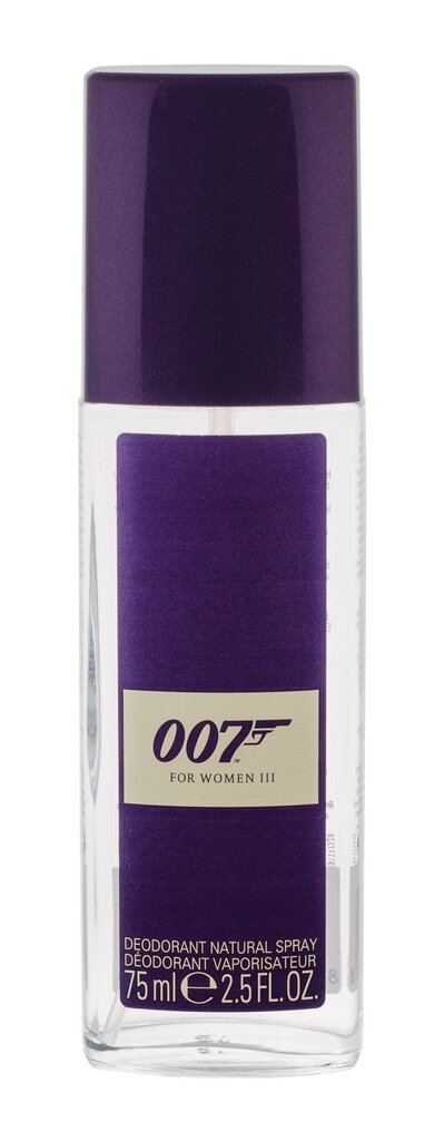 Spraydeodorantti James Bond 007 for Woman III naisille 75 ml. hinta ja tiedot | Naisten ihonhoito | hobbyhall.fi